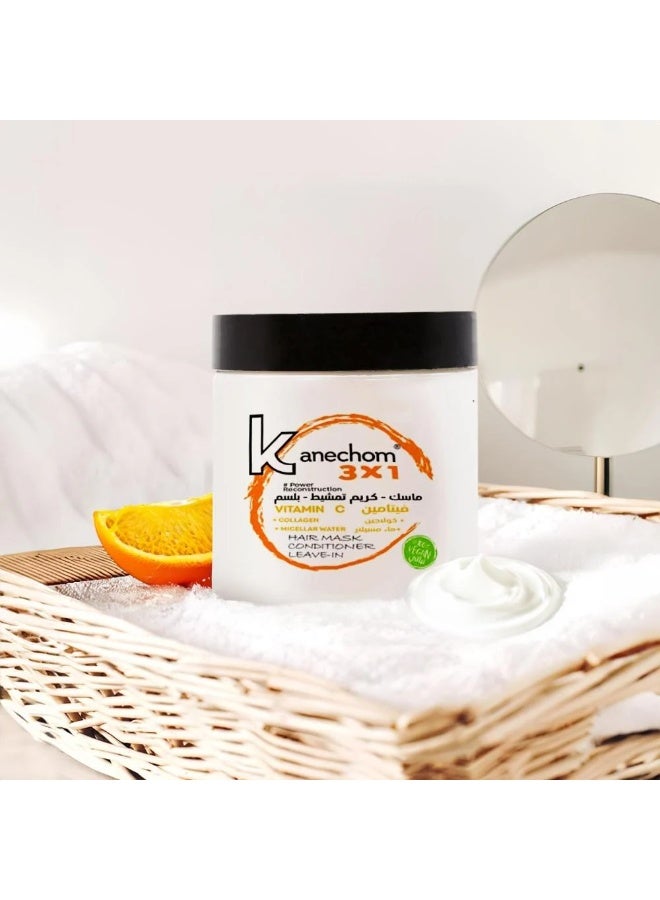 Kanechom 3 in 1 Mask Comb Cream and Vitamin C Conditioner 500 ml - Image 2